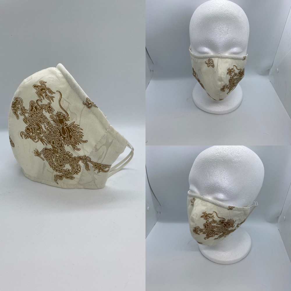 Light weight Gold dragon face mask